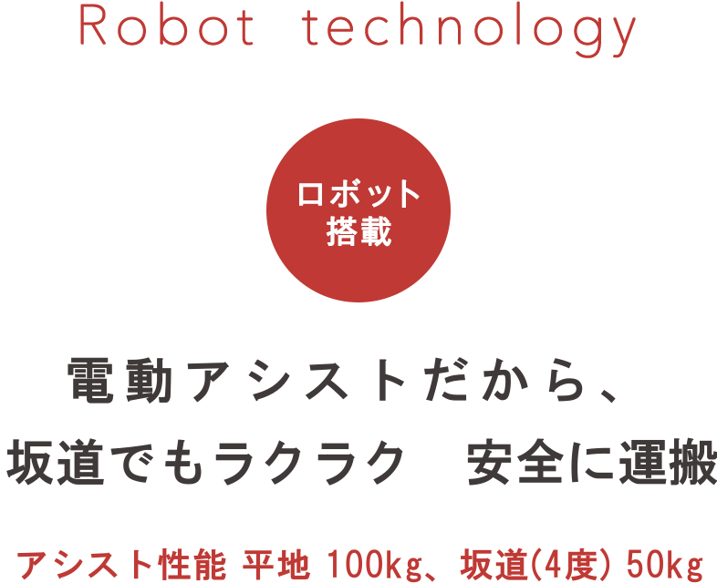 電動アシストだから坂道でもラクラク